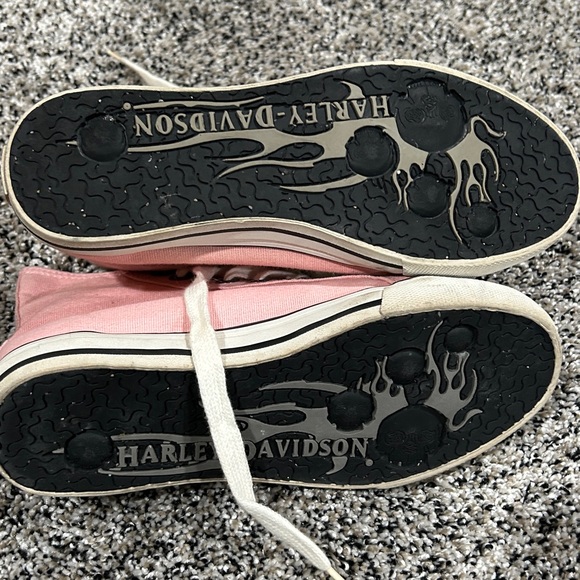 Harley-Davidson Pink Canvas High-Top Sneakers - Picture 5 of 6